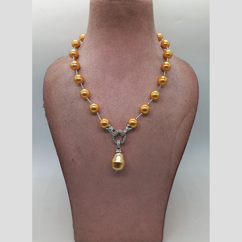 MG Beads Shallpearl Ghanti Pandent Necklace