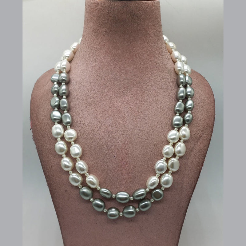 MG Beads Tsp Flat Tumble Necklace