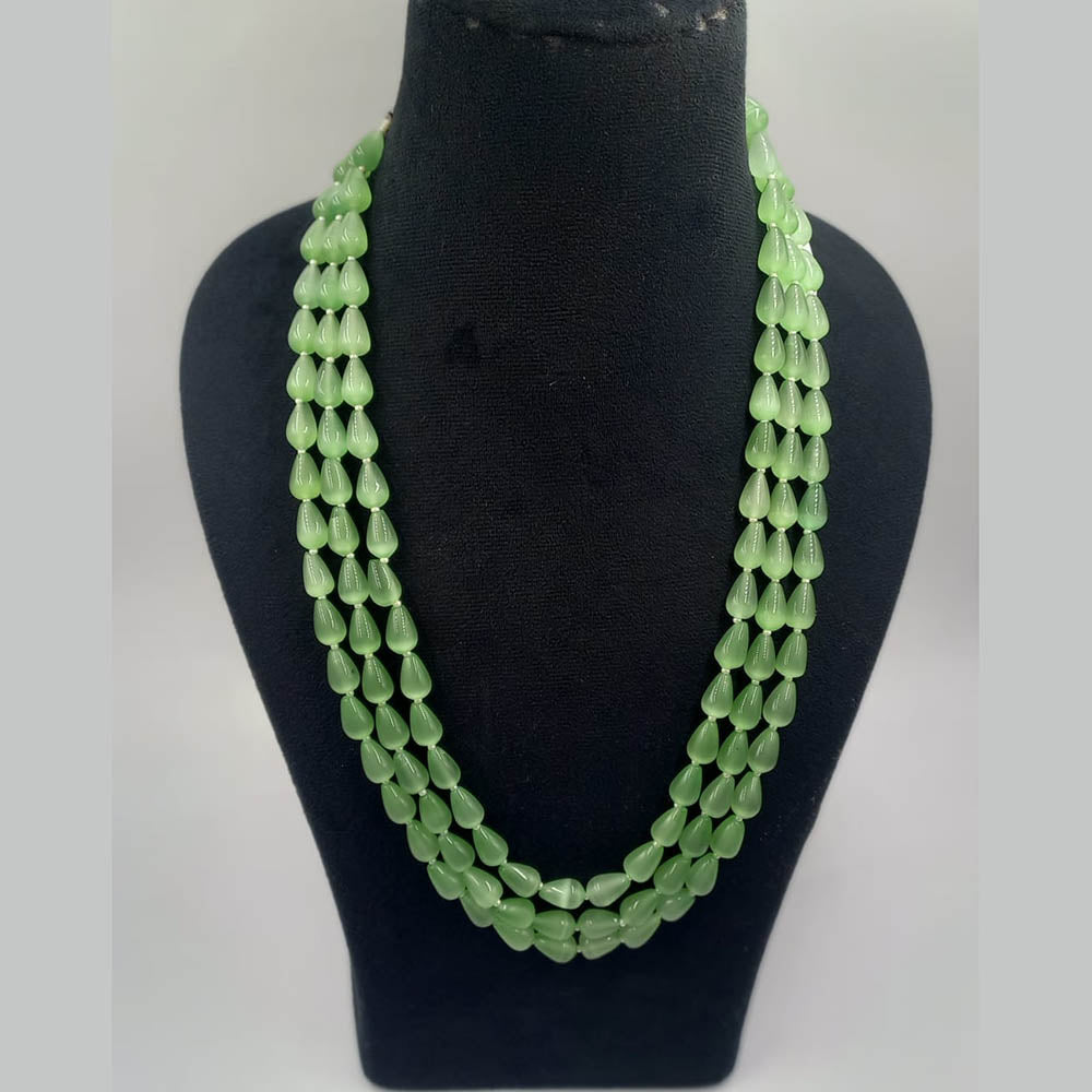 Beads Three Line Necklace