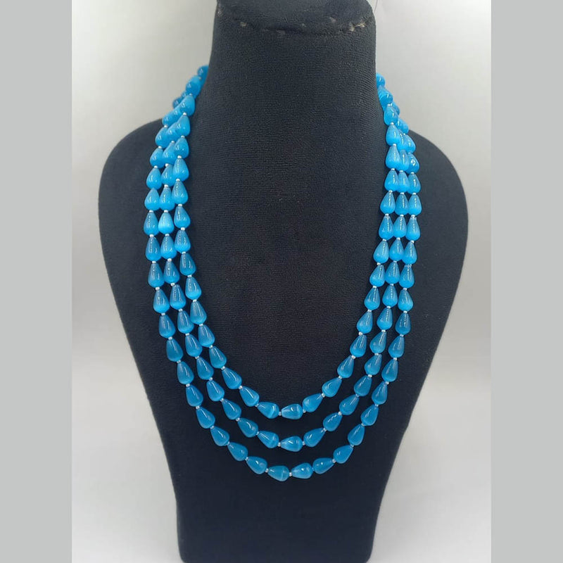 Beads Three Line Necklace