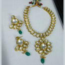 Bhavi Jewels Kundan Stone Gold Plated  Necklace Set