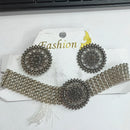 Bhavi Jewels Oxidized Plated Necklace Set