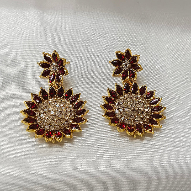 Bhavi Jewels Gold Plated Austrian Stone Dangler Earrings