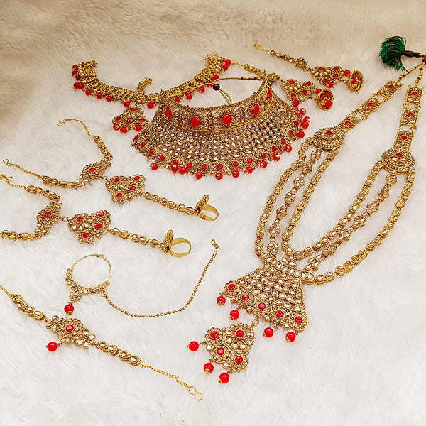 Bhavi Jewels Gold Plated Kundan Bridal Set
