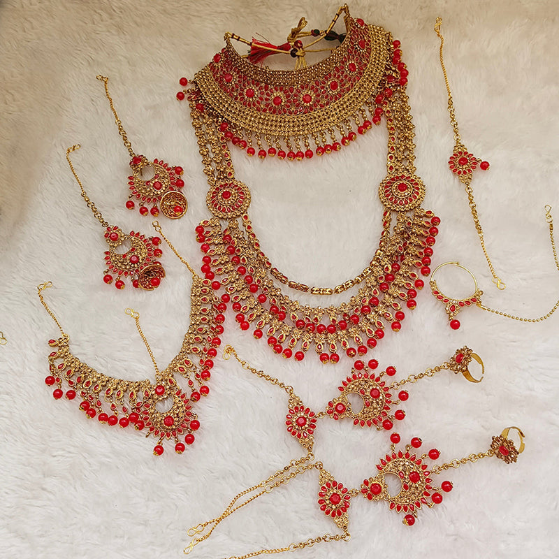 Bhavi Jewels Gold Plated Kundan Bridal Set