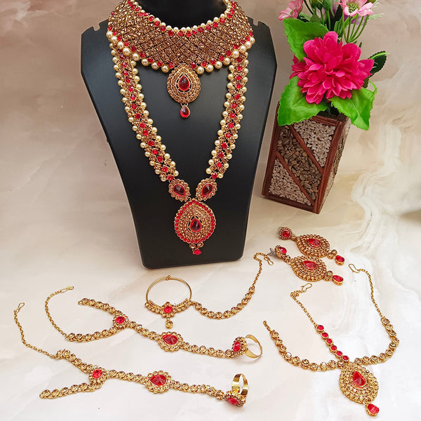 Bhavi Jewels Gold Plated Kundan Bridal Set