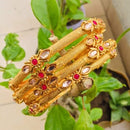 Sanshray Gold Plated Kundan Stone Bangles Set