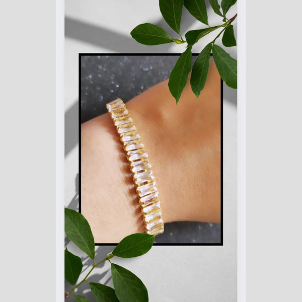 Sanshray Gold Plated Crystal Stone Bracelet
