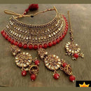 Lalita Creation Gold Plated Kundan Stone Choker Necklace Set