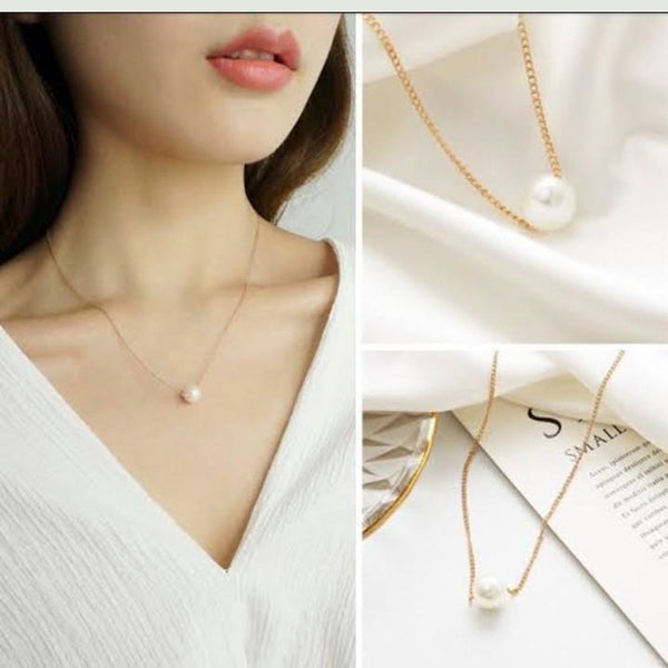 Lalita Creation Gold Plated Pearl Chain