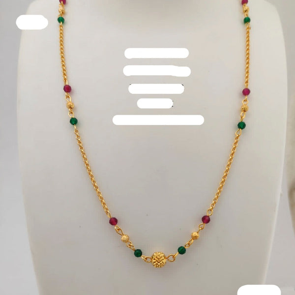 Bhavi Jewels Gold Plated Beads Chain