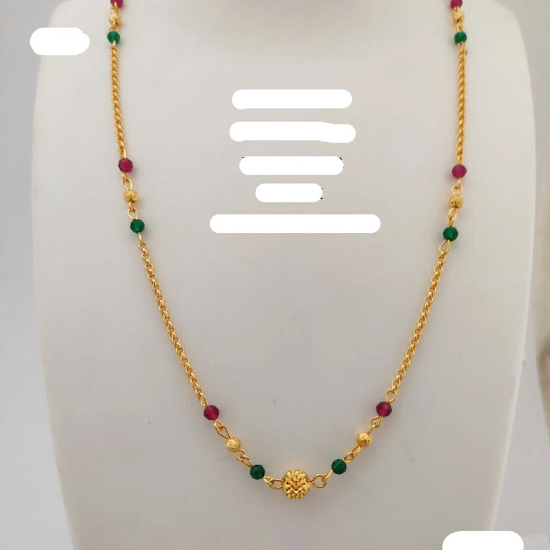 Bhavi Jewels Gold Plated Beads Chain