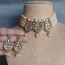 Lalita Creation Gold Plated Kundan Stone & Beads Choker Necklace Set