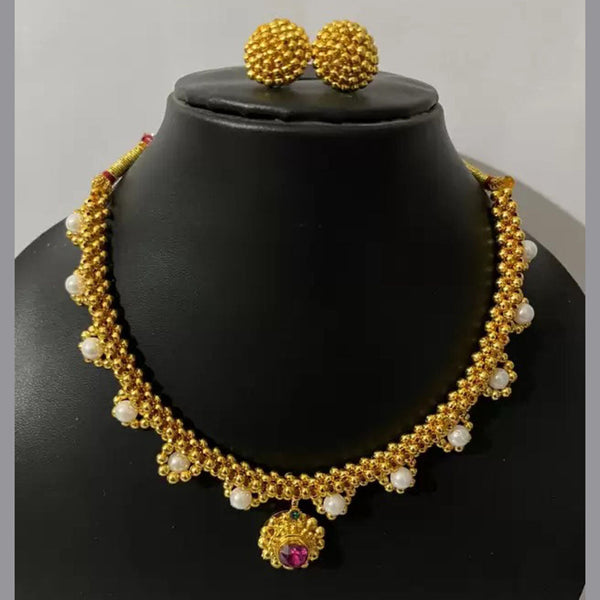 Lalita Creation Gold Plated Necklace Set