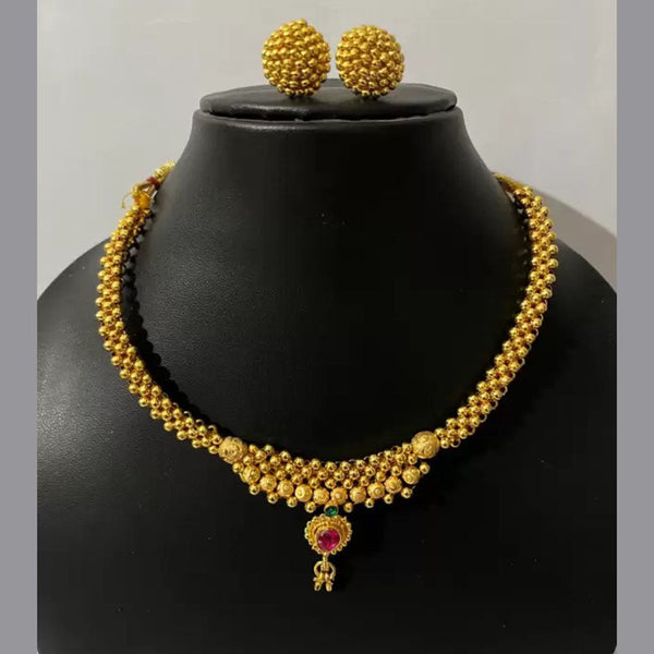 Lalita Creation Gold Plated Necklace Set