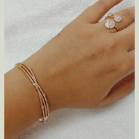 FS Collection Rose Gold Plated Jewellery Combo Set
