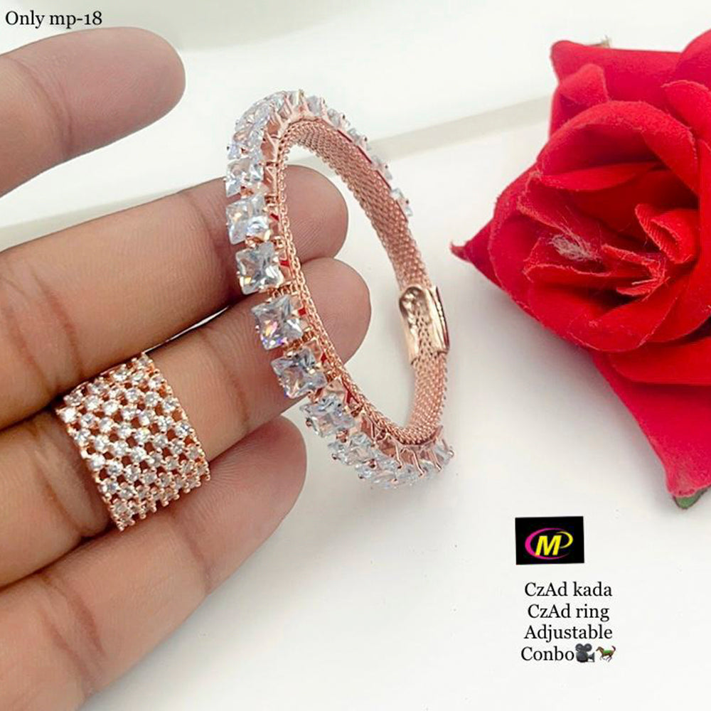 FS Collection Rose Gold Plated Jewellery Combo