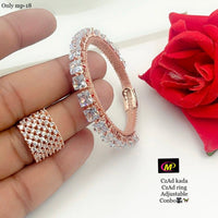 FS Collection Rose Gold Plated Jewellery Combo
