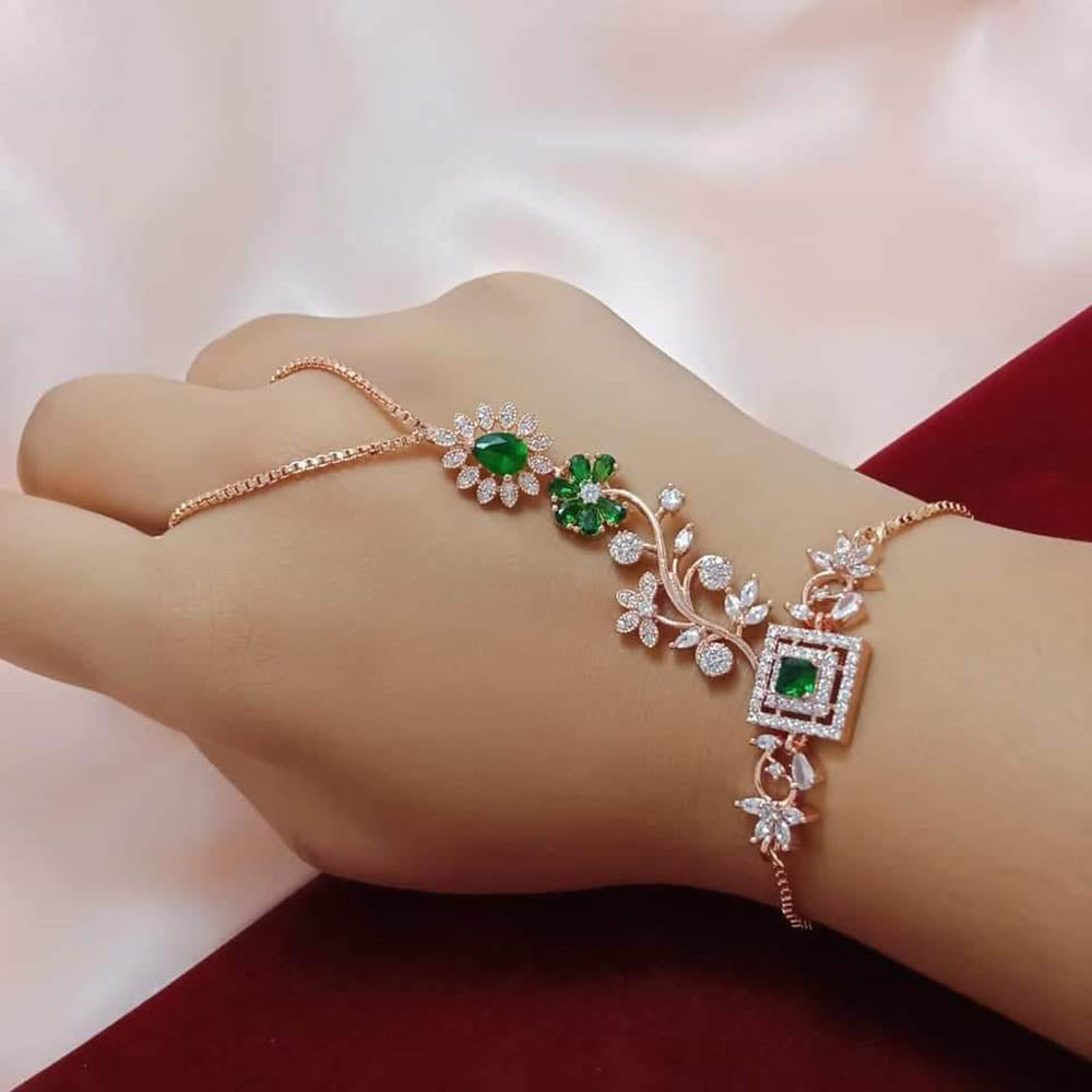 FS Collection  AD Stone Chain Hand Panja