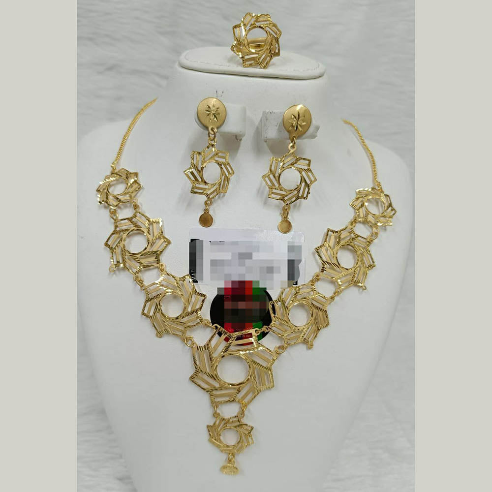 FS Collection Gold Plated  Necklace Set