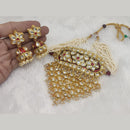 FS Collection Kundan Stone Gold Plated  Necklace Set