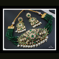 FS Collection Crystal Stone Choker Necklace Set