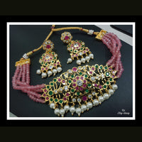 FS Collection Crystal Stone Choker Necklace Set