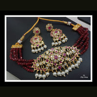 FS Collection Crystal Stone Choker Necklace Set