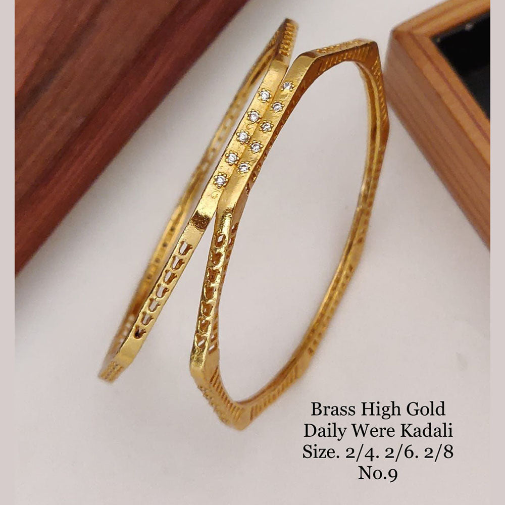 FS Collection Gold Plated Bangles Set - 11411162GL