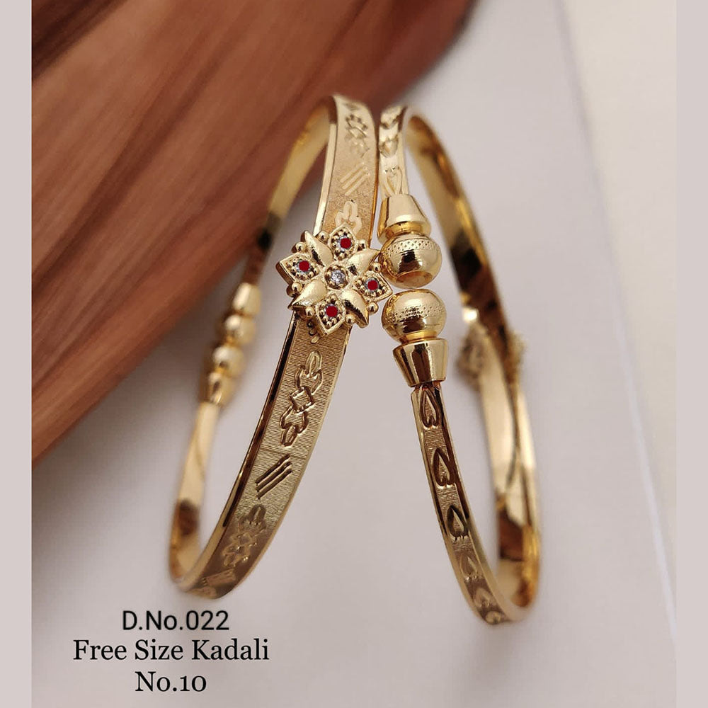 FS Collection Gold Plated Bangles Set - 11411187GL