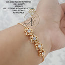 FS Collection Ad Stone Gold Plated Bracelet