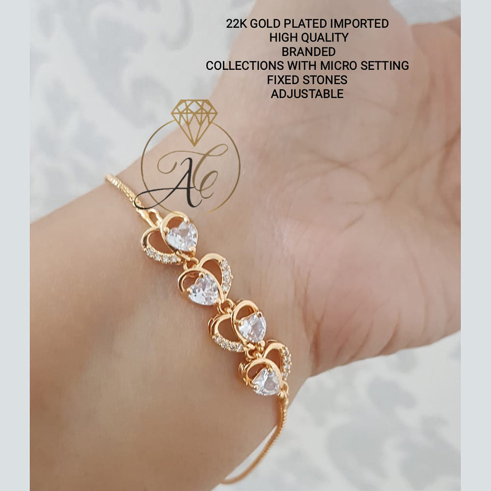 FS Collection Ad Stone Gold Plated Bracelet