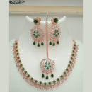 FS Collection Copper Ad Stone Choker Necklace Set