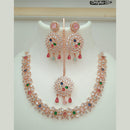 FS Collection Copper Ad Stone Choker Necklace Set