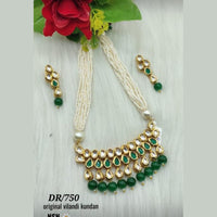 FS Collection Kundan Stone Gold Plated Choker Necklace Set