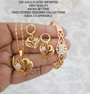 FS Collection Gold Plated Jewellery Combo