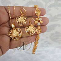 FS Collection Gold Plated Jewellery Combo