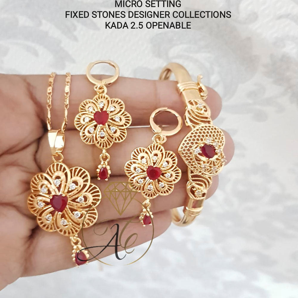 FS Collection Gold Plated Jewellery Combo