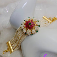 FS Collection Ad Stone Gold Plated Bracelet