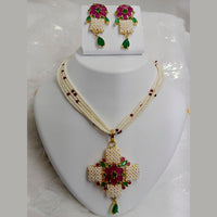 FS Collection Ad Stone Gold Plated Necklace Set