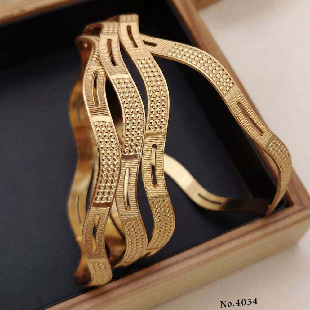 FS Collection Gold Plated Bangles Set