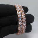 FS Collection Gold Plated Ad Stone Bangles Set