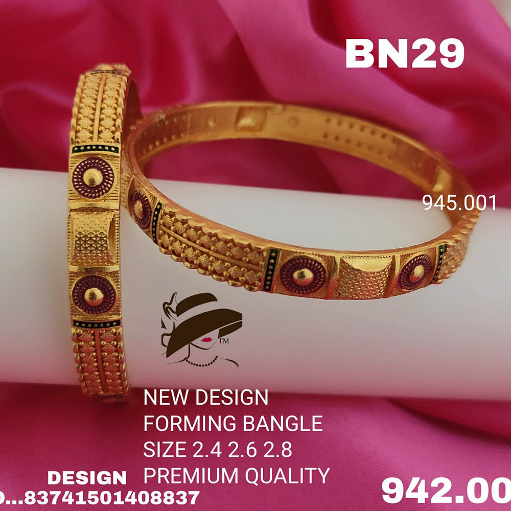 FS Collection Gold Plated Bangles Set