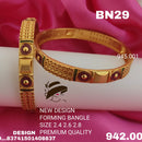 FS Collection Gold Plated Bangles Set