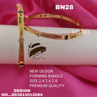 FS Collection Gold Plated Bangles Set