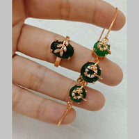 FS Collection Gold Plated Bracelet & Ring Combo