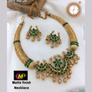 FS Collection Kundan Stone Gold Plated Choker Necklace Set