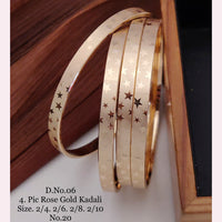 FS Collection Rose Plated Bangles Set