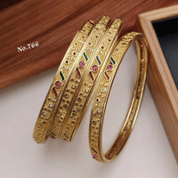 FS Collection Gold Plated Bangles Set
