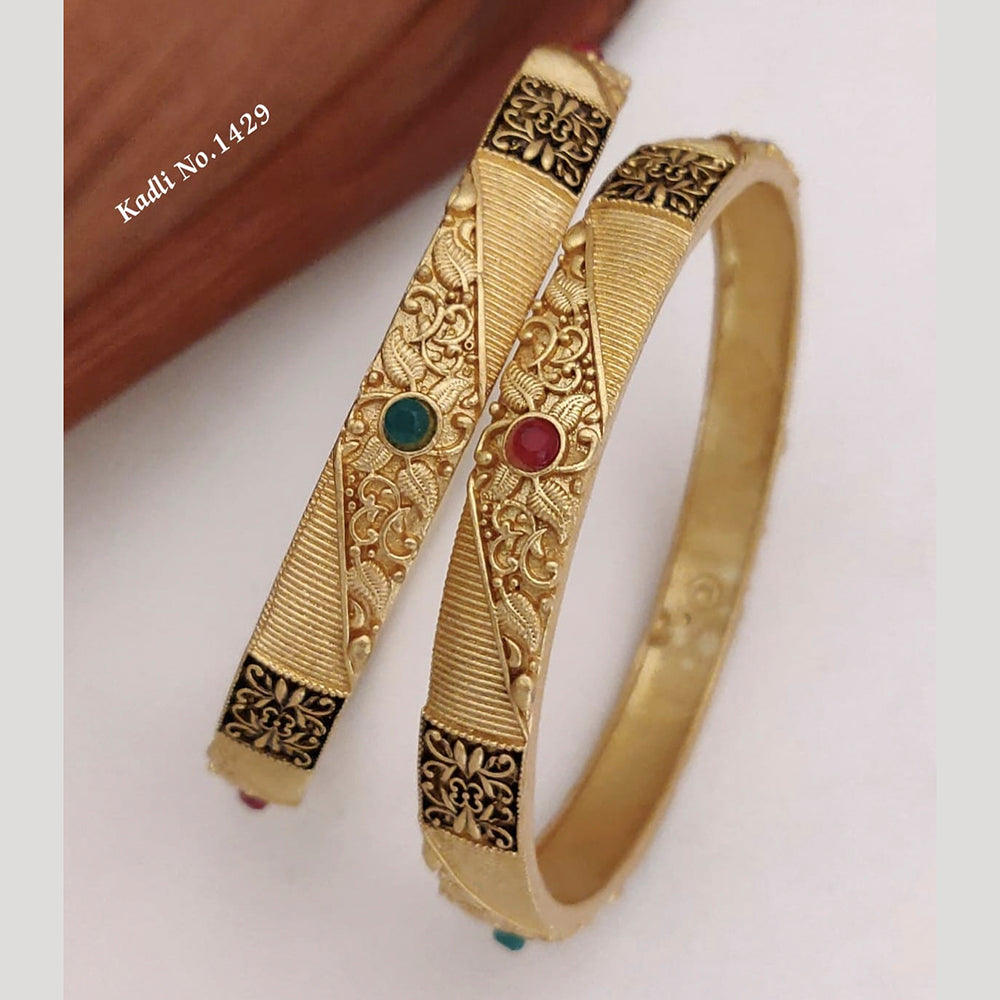 FS Collection Gold Plated Bangles Set
